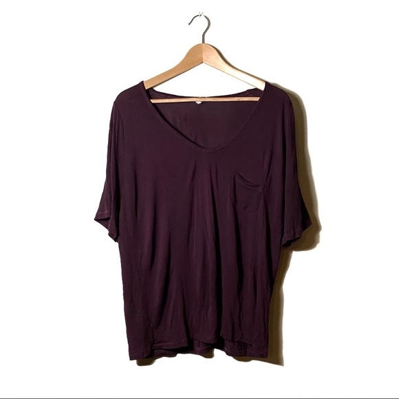 Aritzia Tops - Aritzia | Wilfred Plum Pocket Tee